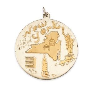 Vintage New York State Souevnir Charm / Pendant Empire State Statue of Liberty